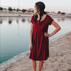 Burgundy Midi Dress